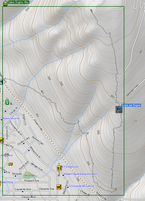 Topo map of the BP Trail/Skyline Trail