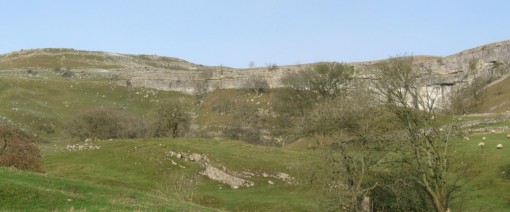 Malham Cove from the start of the path.